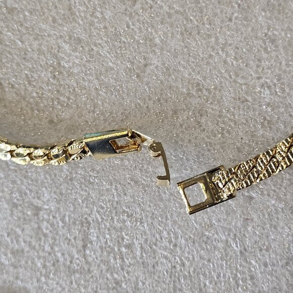 VTG Gold Plated Flat Chain Necklace 18 Inches Classic 5 mm Gift For Her - Picture 5 of 11